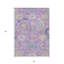 Tapis d'intérieur lavable à motif floral ivoire et bleu denim 5 pi x 8 pi