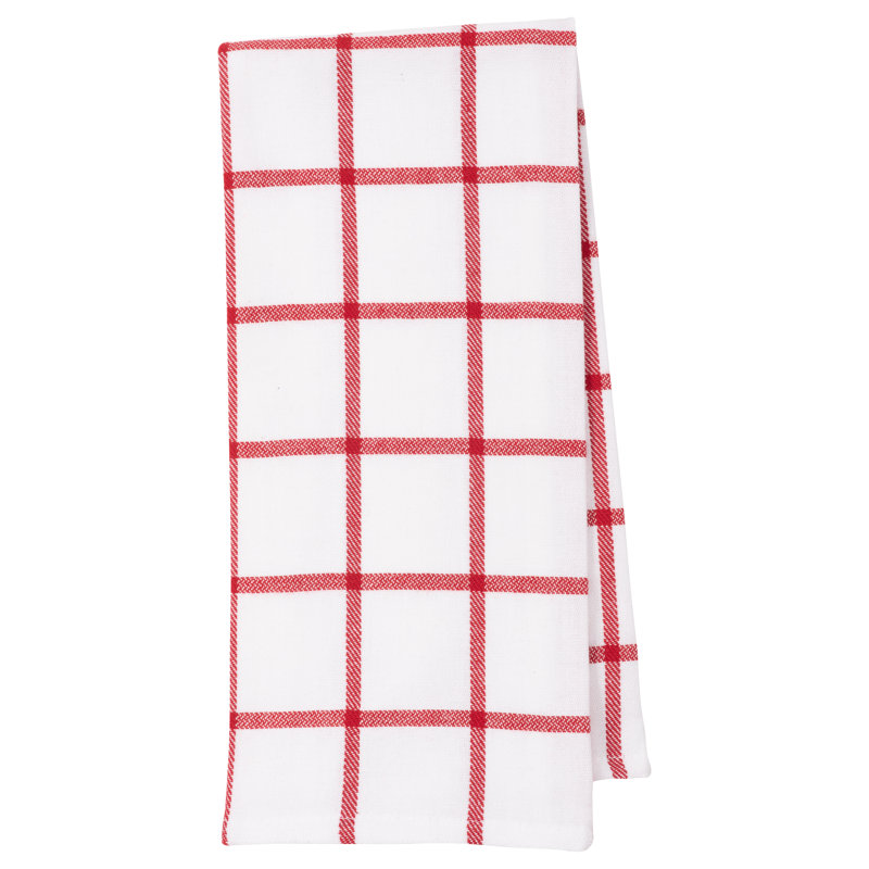 Festive Cotton Candy Cane Print Kitchen Towel Set of 4