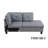 Grey Linen 2-Piece Sectional Sofa Set with Chaise-83694980-87467984