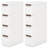 Inbox Zero 2 Pcs 4-drawer Narrow Rolling Storage Cabinet With Pull Handles Built-in Wheels