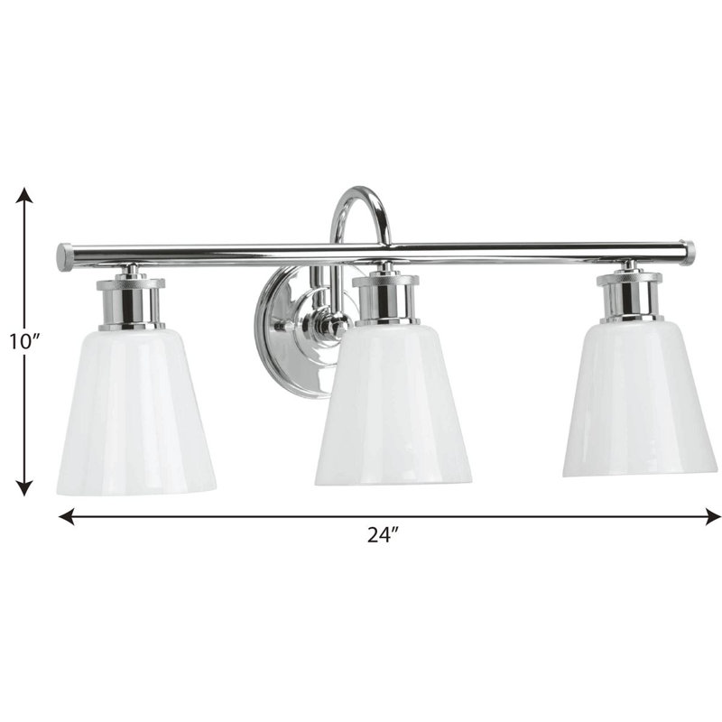 Éclairage pour meuble-lavabo à intensité variable Hollymead, Chrome poli