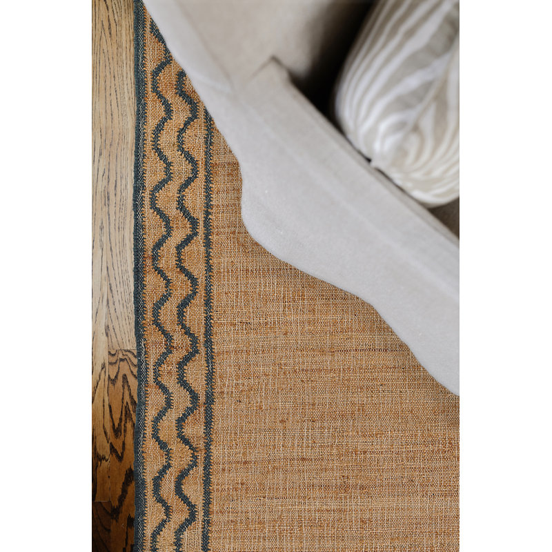 Erin Gates by Momeni Orchard Ripple Slate Hand Woven Wool and Jute Area Rug, Rectangle 3'6" x 5'