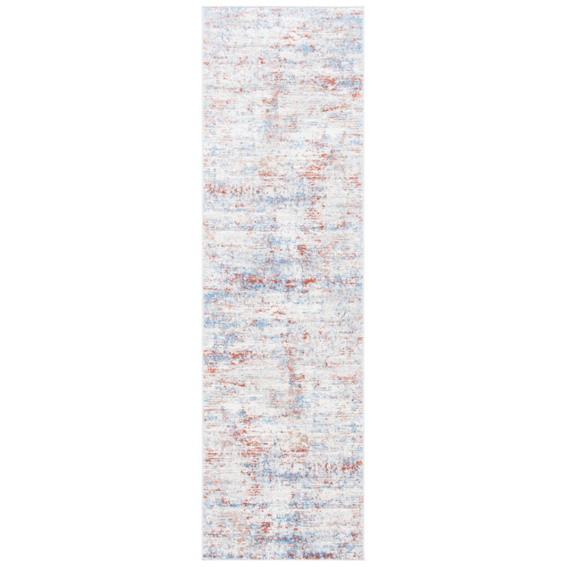Amelia Cotton Abstract Rug, Runner 2'3" x 8'
