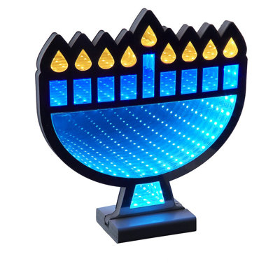 Kurt Adler 9,84 pouces Menorah Infinity Light