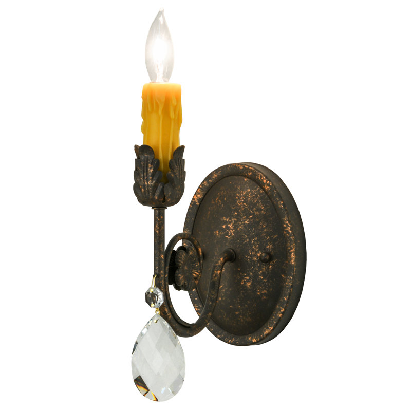 Crystal Candle Wall Light