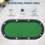 8 Player Oval Poker Table Foldable, 72" Game Table with Padded Rails, Cup Holders & Storage Bag-122481250