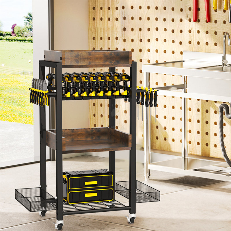 88cm H X 62cm W Garage Tools Storage Cart