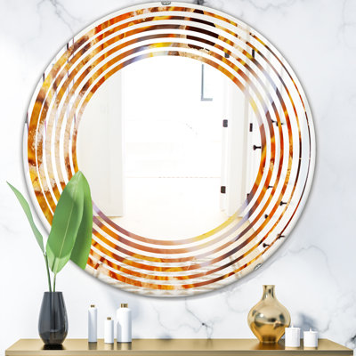 Miroir mural moderne sans cadre wave fire crystals