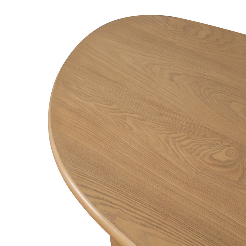 Table basse effilée, Bois naturel