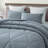 Washed Microfiber Bedding Comforter Set-81915318-81915316