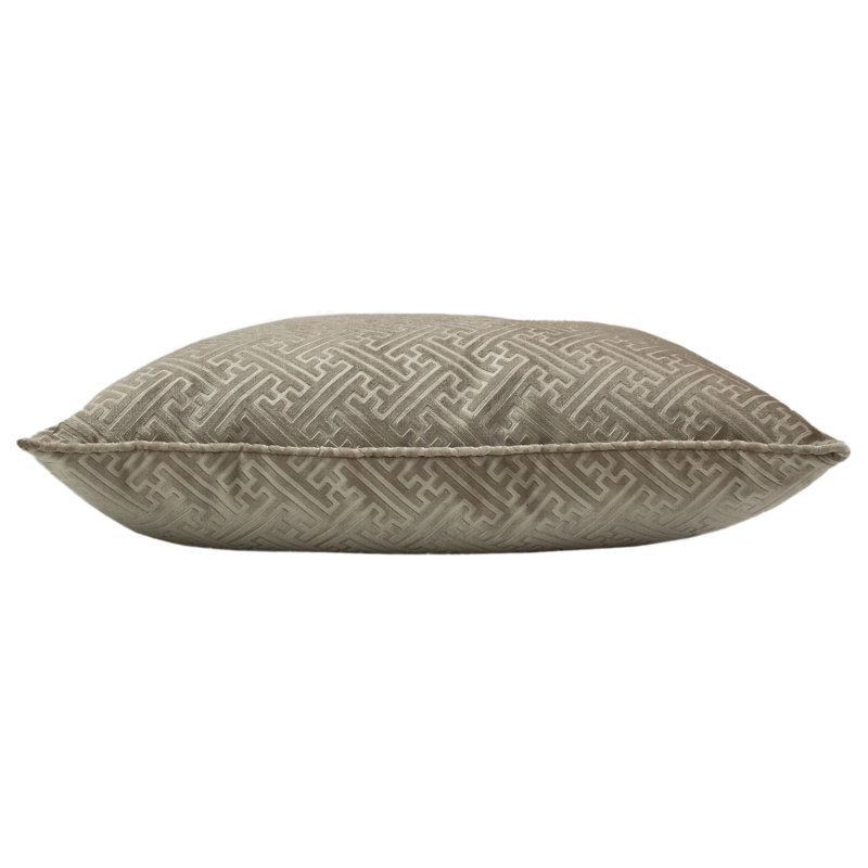 Paoletti Geometric Square Throw Cushion, Champagne