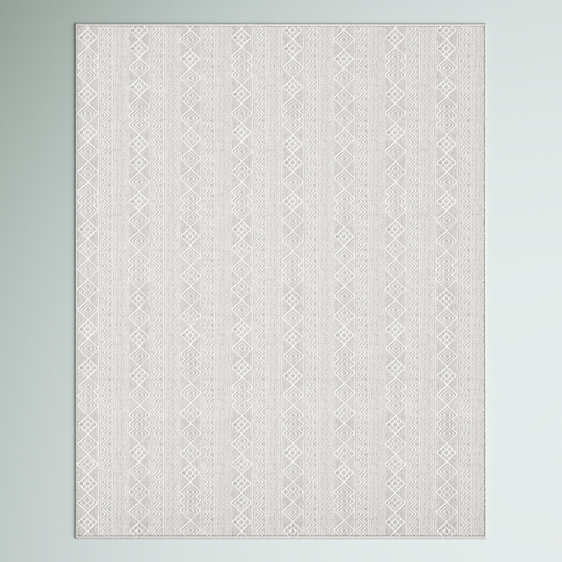 Tapis intérieur / extérieur gris Sawyer, Rectangle 4 pi x 6 pi