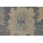 Tapis orange / bleu en laine noué à la main 7 pi 11 po x 10 pi 3 po Floral
