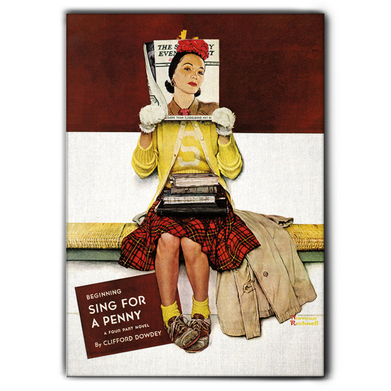 Ragazza Copertina by Norman Rockwell - Unframed Print on Canvas