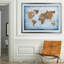 Washy World Map - reproduction d'art encadrée-31992316-33960589