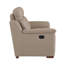 Fauteuil inclinable moderne Global United en cuir avec coussin d'air et base en acier inoxydable, beige