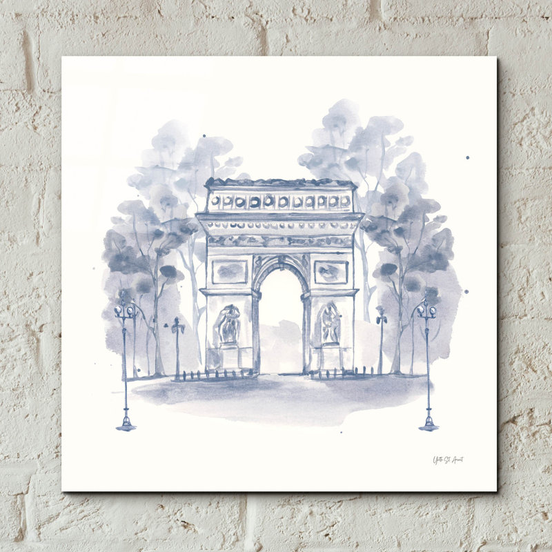 Art mural en verre «Arc de triomphe» par Yvette St. Amant, H 12 po x l 12 po x P 0,13 po