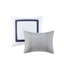 Édredon bleu marine pour grand lit - 8 pièces avec bordure brodée, couvre-oreillers, coussins décoratifs Euro 2 Élégante décoration de chambre à coucher - Fer à vapeur pour un entretien facile Lavable à la machine-120274490-120274491