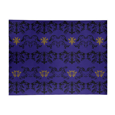 Tapis mauve / noir Damask