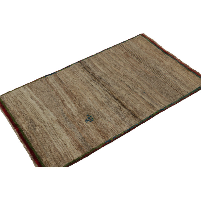 One-of-a-Kind Rectangle 3'7" x 6' Hand Knotted Area Rug