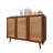 47" Walnut Sideboard Buffet Cabinet With 3 Doors,mid-century Buffet Cabinet