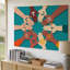 Toile, une illustration numérique vibrante mettant en vedette un cercle de mains variées représentant chacune un art mural sur toile différent-44223639