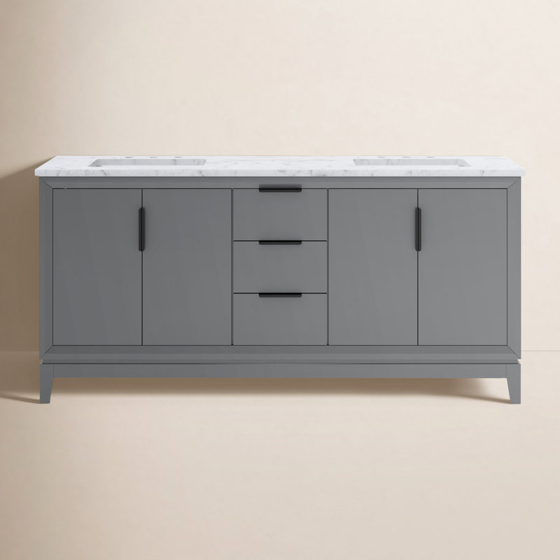 Elizabeth 72'' W Double Vanity, Cashmere Gray