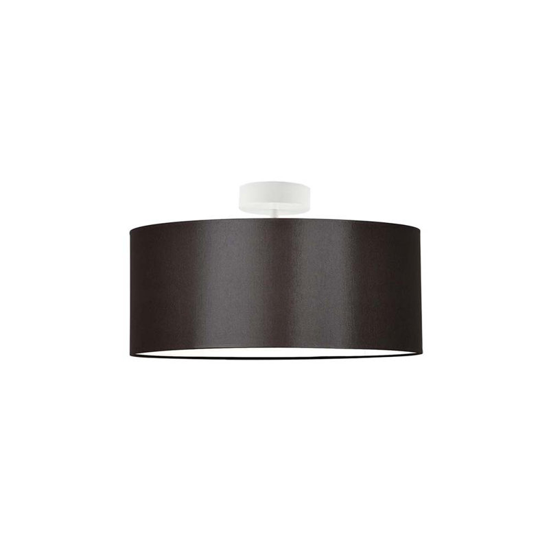 Audriona Semi Flush Mount, White, Brown, 30cm H x 40cm W x 40cm D