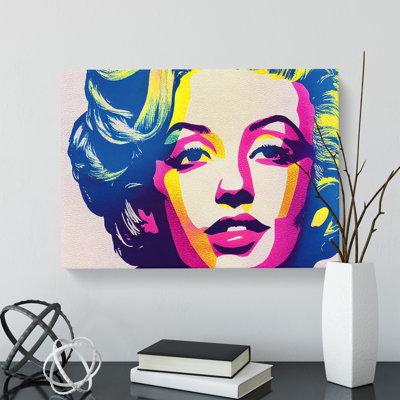 XXX-H1022-WF-7054X Pop Art Woman Vol.2 Abstract - Wrapped Canvas Print