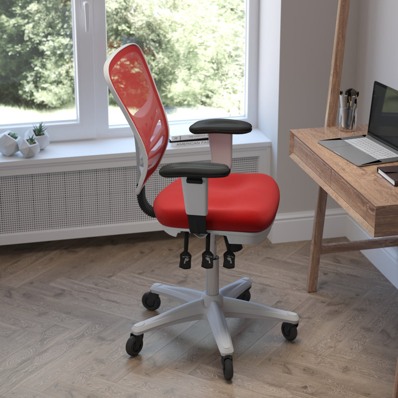 Chaise ergonomique , Gris, Blanc