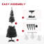 Arbre de Noël artificiel 5 pi avec arbre de Noël mince 5 pi avec 294 pointes de branches réalistes et support en métal pliable, noir-1667364782-1674912245