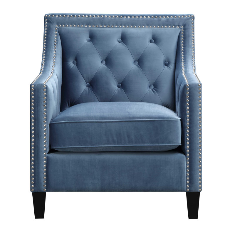 Chilukki Upholstered Armchair, Marine Blue Polyester