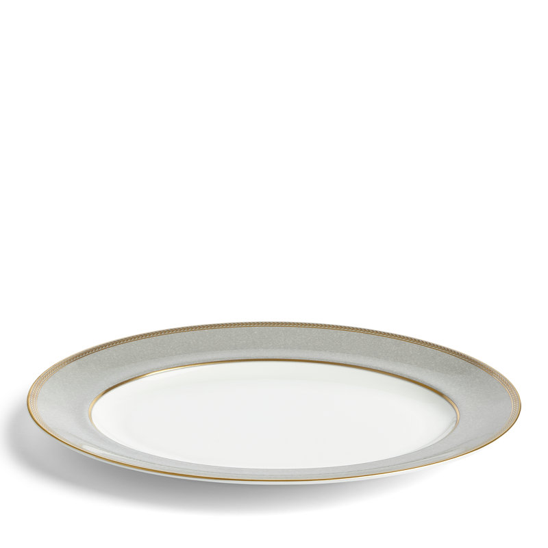Renaissance Grey Oval Platter 13.75"