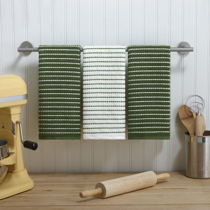 Izod Westport 3-Piece Kitchen Towel Set, Green