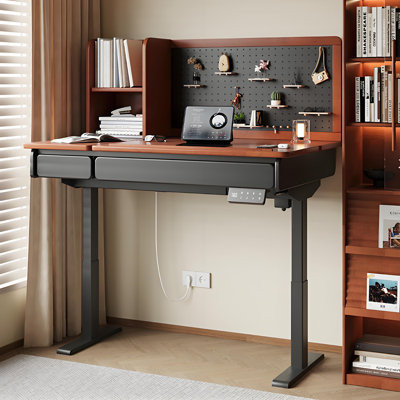 Bureau réglable en bois massif 55,12 po