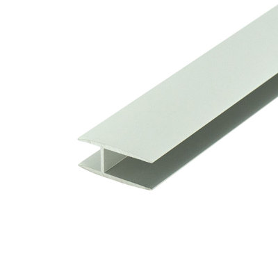 Outwater Aluminum H Channel Fits Material 1/4 To 9/32 Inch Clear Anodized (Satin) Finish Aluminum Divider Moulding 72(Pack Of 10)