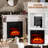 Aamir Electric Filreplace with Mantel, Freestanding TV Stand with Fireplace Heater