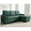 Canapé-lit modulaire convertible en forme de L, mobilier d'appartement élégant, canapé-lit escamotable pour petits espaces et salons, vert bleuâtre