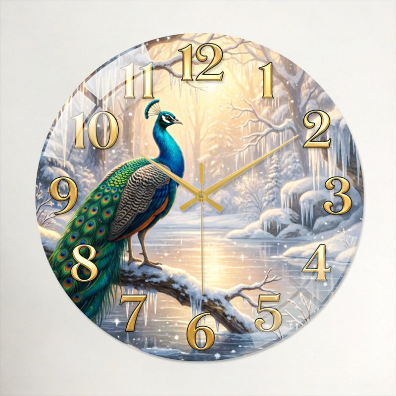 Peacock Winter Modern, 60 x 60 cm (23,6 x 23,6 pouces)