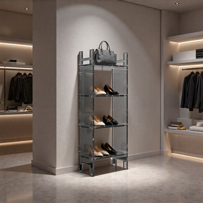 Modern Acrylic Vertical Display Shelf