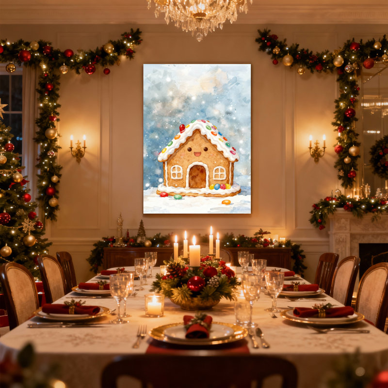 Ensemble de 3 décorations murales de Noël en pain d'épice avec bonbons, H 18 po x l 12 po