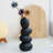 Ceramic Flower Vase For Home Decor - Handcrafted Cobblestone Shape Vase Centerpiece For Wedding, Decor，home Decor Living Room, Home, Office, Centerpiece,table (black Vase)