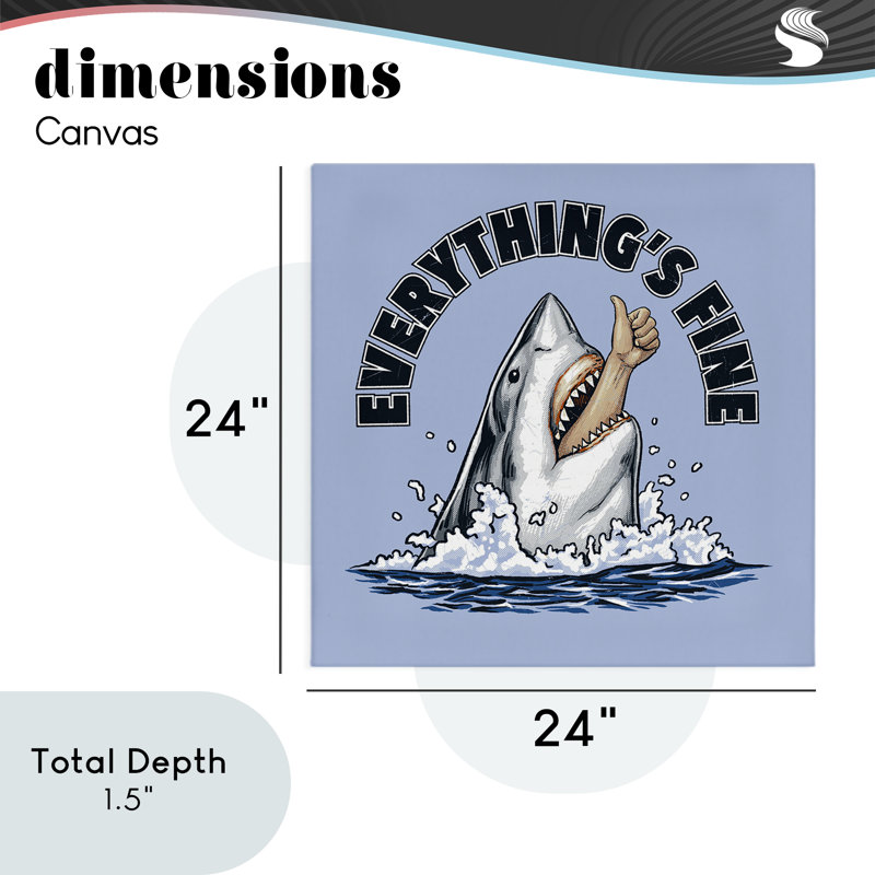 Tout sur une toile de requin fine, conception par Jedco Brands Inc., H 24 po x l 24 po