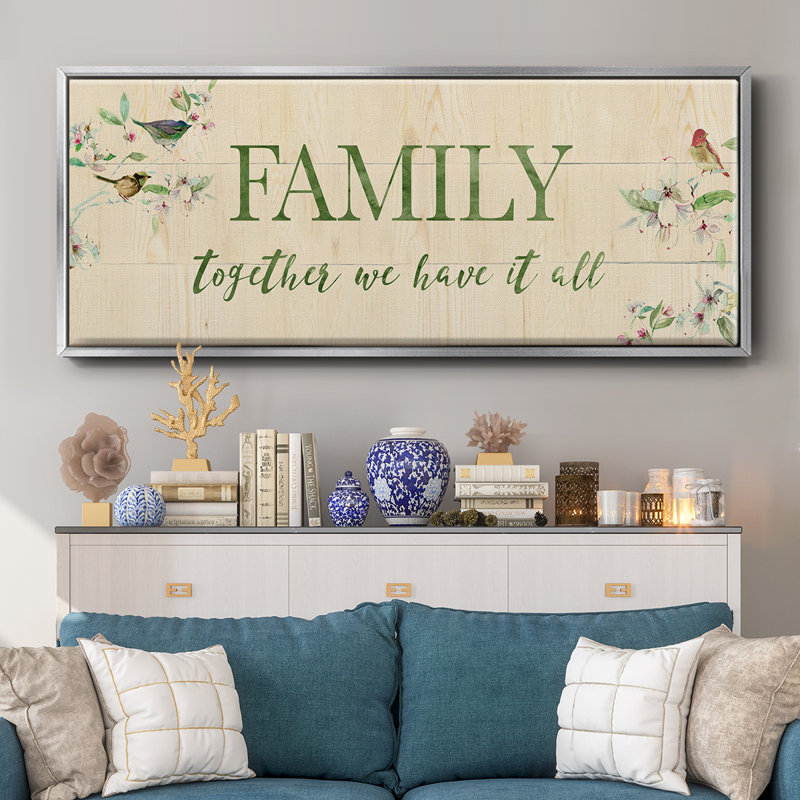 «Family Together» - toile encadrée, H 20 po x l 50 po