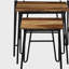 Ensemble de 3 tables gigognes noires naturelles