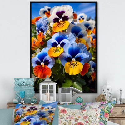 «Pansies Vibrant Pansies» sur toile