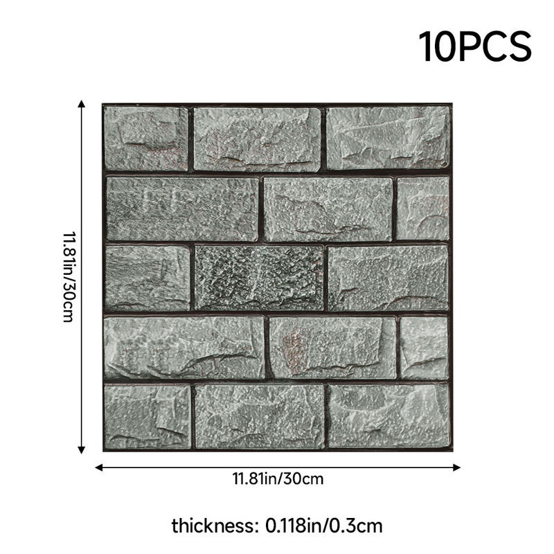 10Pcs Self-Adhesive Wall Tile Stickers