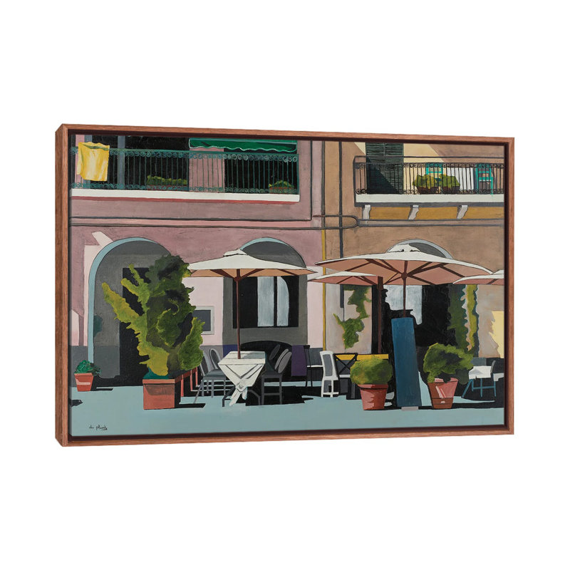 Imperia, Italie, Toile flottante classique avec cadre en bois, Pas de tapis, H 32 po x l 48 po x P 1,5 po