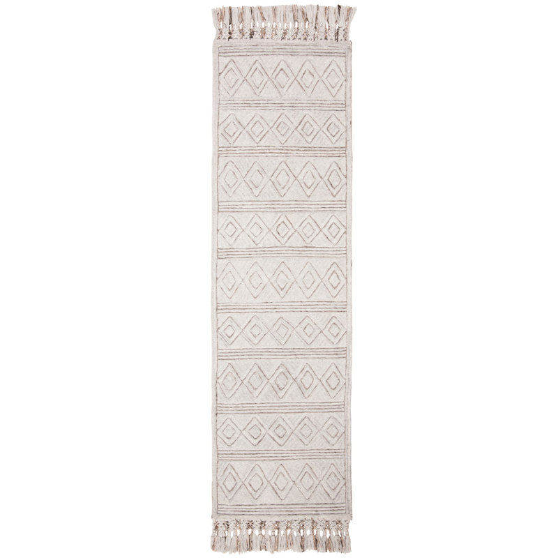 Powell Hand Tufted Performance Geometric Rug, Runner 2'3" x 8'