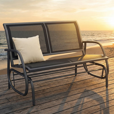 Banc oscillant à double assise et chaise berçante
